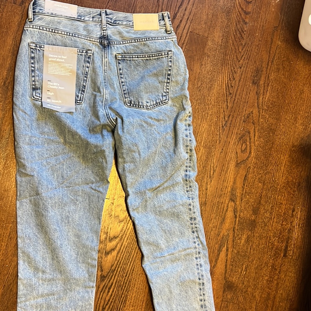 everlane 90s cheeky high rise denim 28 rigid NWT - Picture 6 of 9